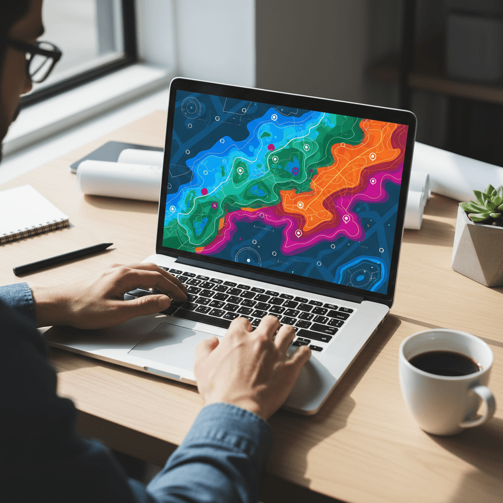 Dispatcher planning route on logistics software